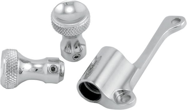 Mikuni Enrichener Cable Relocation Bracket Kit With Knobs Silver, 3, nordicamoto.ro