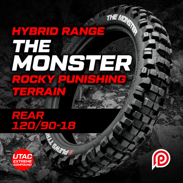 Anvelopă enduro spate PLEWS The Monster Extreme/Hybrid 120/90-18, 1, nordicamoto.ro