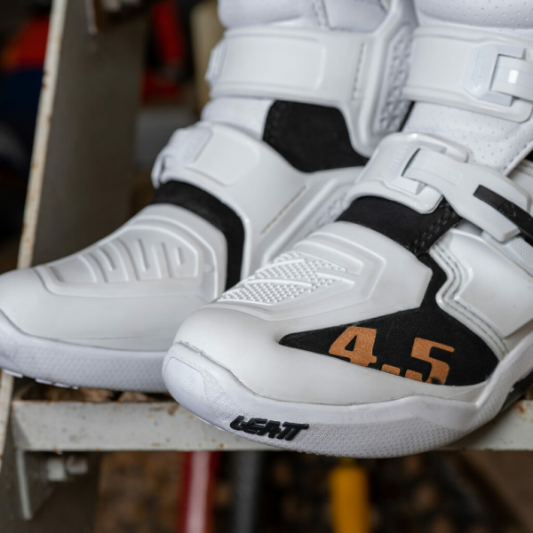 Cizme Leatt 4.5 White/Black/Gold-6