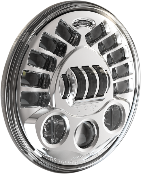 7(r) Led Adaptive 2 Headlight Chrome, 1, nordicamoto.ro