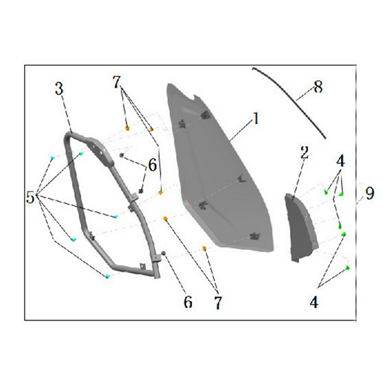 KIT EXTENSIE UȘĂ INFERIOARĂ UTV CFMOTO ZFORCE 950 / 950 HO / 950 HO EX / 1000, 12, nordicamoto.ro