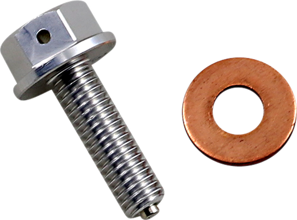 Magnetic Drain Plug Anodized Clear, Silver-21573ea7184c87febf296d387853ec59.webp