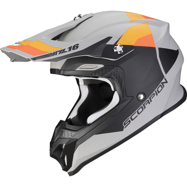 Casca cross-enduro SCORPION EXO VX-16 EVO AIR SPECTRUM Gri mat/Portocaliu