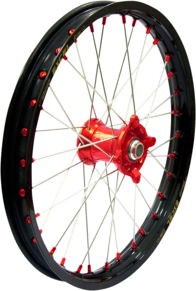 Elite Mx-en Wheel, Silver Spokes Red-0
