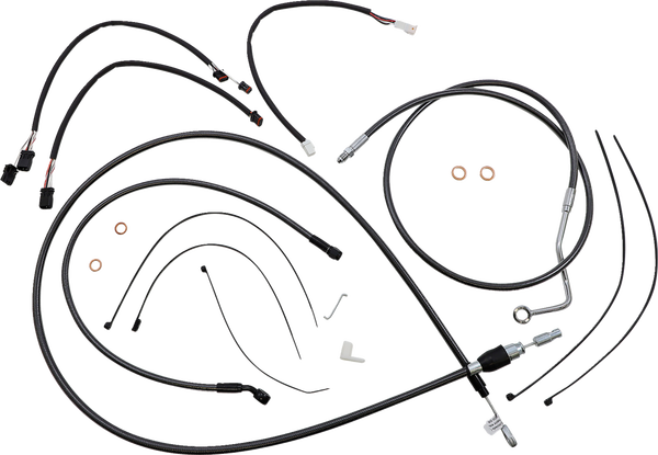Black Pearl Designer Handlebar Installation Kit Black, 1, nordicamoto.ro