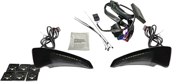 Sequential Tour Pak Seat Back Rest Led Lights White, 1, nordicamoto.ro