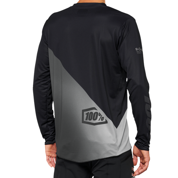 Tricou MTB 100% R-Core Black/Gray-1