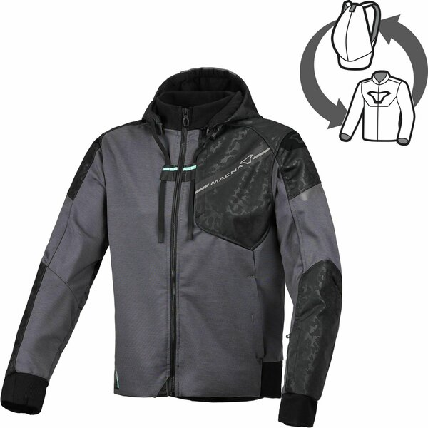Geaca de vara textil dama MACNA DISTEC XS Gri deschis/Negru, 4, nordicamoto.ro