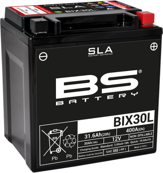 Sla Factory- Activated Agm Maintenance-free Battery Black