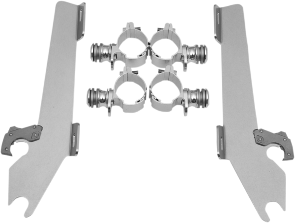 Fats/slim Windshield Trigger-lock Complete Mount Kit Polished, 1, nordicamoto.ro