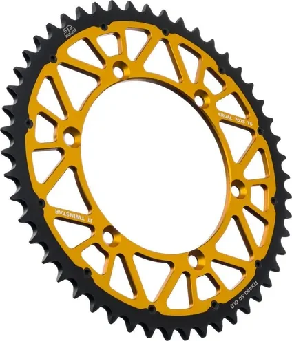 JT SPROCKETS Twinstar Steel-aluminum Hybrid Sprocket Black, Gold 
