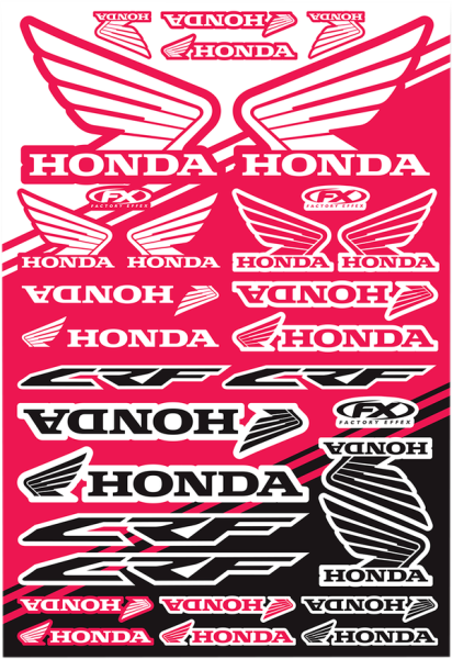 Sticker Sheet Black, Red, White, 1, nordicamoto.ro