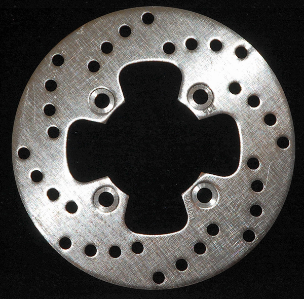 Round D-series Scooter Brake Rotor Silver, Stainless Steel, 1, nordicamoto.ro