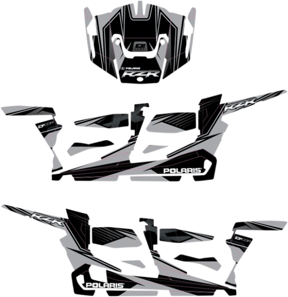 Complete Utv Graphics Kit Black, Silver, 1, nordicamoto.ro