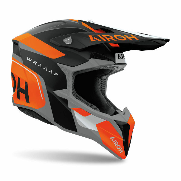 Cască Motocross Airoh Wraaap Conquer Orange Matt, 3, nordicamoto.ro