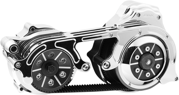 2(r) Open Belt Drive Kit With 2-piece Motor Plate Chrome, Polished 51, 1, nordicamoto.ro