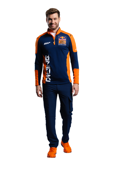 Pulover KTM Replica Team Halfzip Orange Navy-2