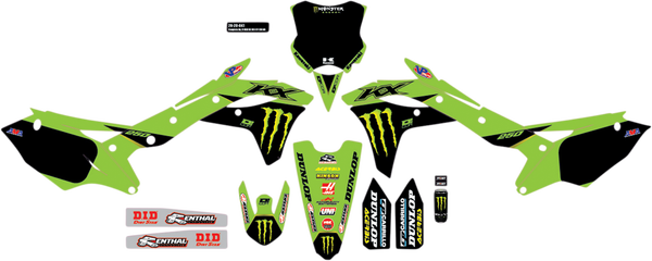 Complete Graphics Kit Black, Green, 1, nordicamoto.ro