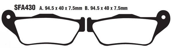 Sfa Series Organic Scooter Brake Pads, 1, nordicamoto.ro