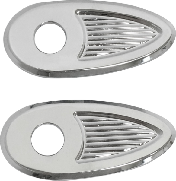 Fender Struts Rear Turn Signal Adapter/cover Plates Chrome, 1, nordicamoto.ro