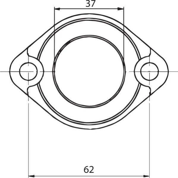 Carburetor Mounting Flange Black-0