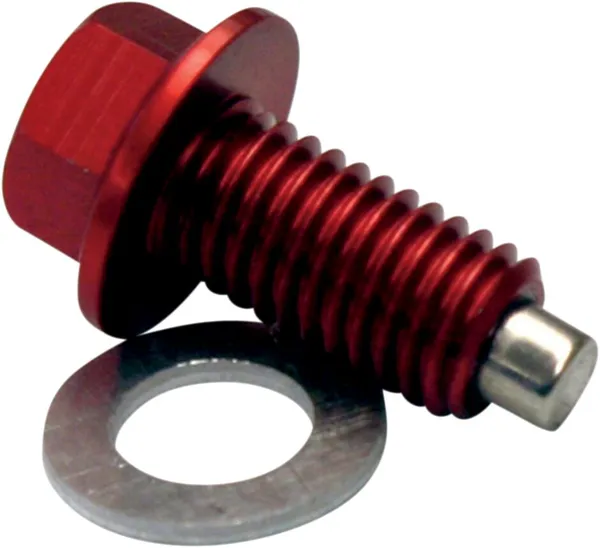 MOOSE RACING Magnetic Drain Plug Red 