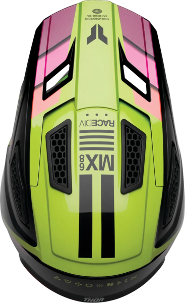 Casca Thor Fleet Defy Negru/Verde Fluo XXL-0