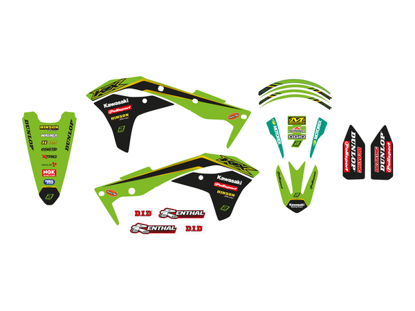 Blackbird Racing Replica Team Kawasaki 2020 Graphics Kit Green, Black, 2, nordicamoto.ro