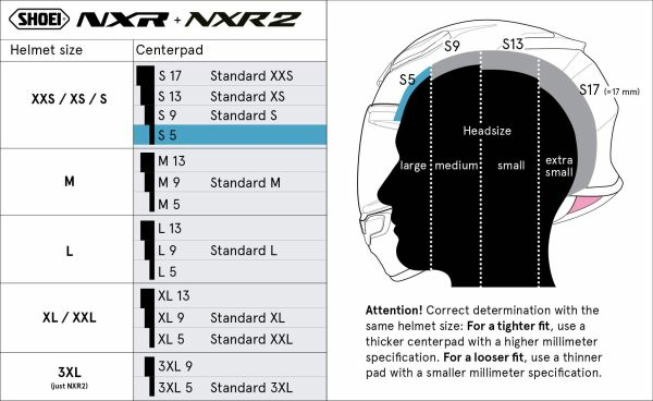 Captuseala casca SHOEI NXR/NXR2 Type-E XL9-0