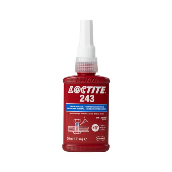 243 Medium Strength Threadlocker Adhesive Red, 1, nordicamoto.ro