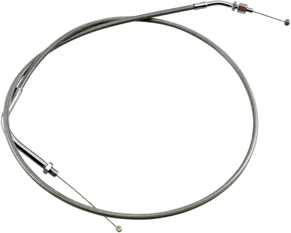 Armor Coat Stainless Steel Throttle/idle Cable For Cruisers Silver-0