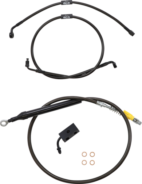 Standard Midnight Braided Handlebar Cable/brake Line Kit Black, 1, nordicamoto.ro