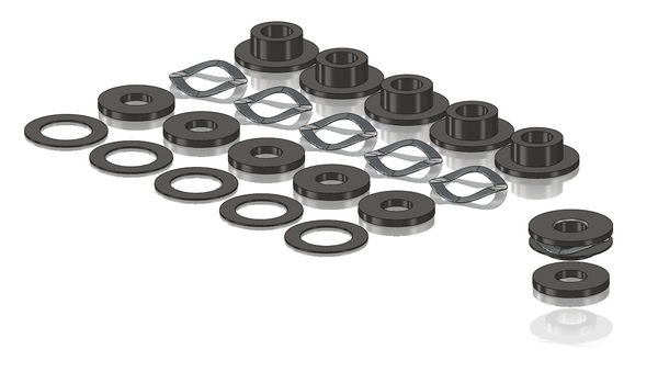 Set de montare negru, 1, nordicamoto.ro