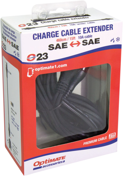 Charge Cable Extender Black, 2, nordicamoto.ro