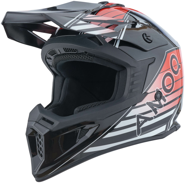 AMOQ Meteor V2 Helmet Axis Black/Red glossy XS-0
