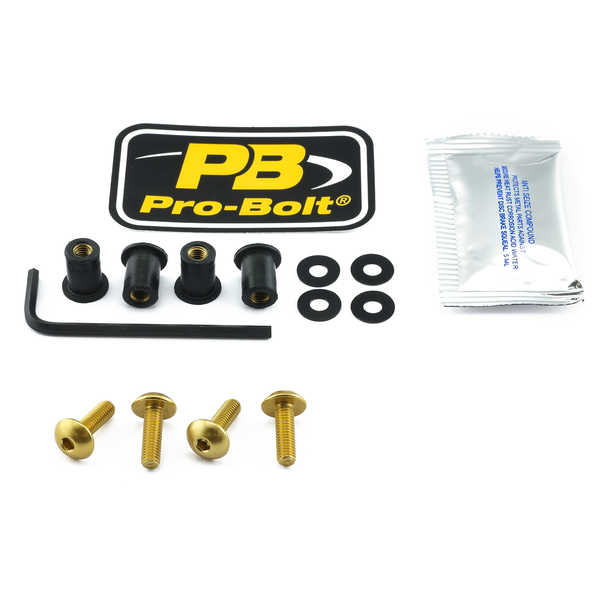 Screen Bolt Aluminium Gold, 1, nordicamoto.ro