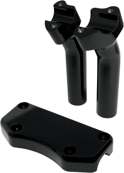 Handlebar Riser & Top Clamp Kit Black, 1, nordicamoto.ro