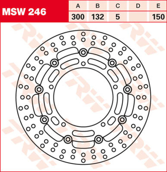 Round Floating Brake Rotor, 2, nordicamoto.ro