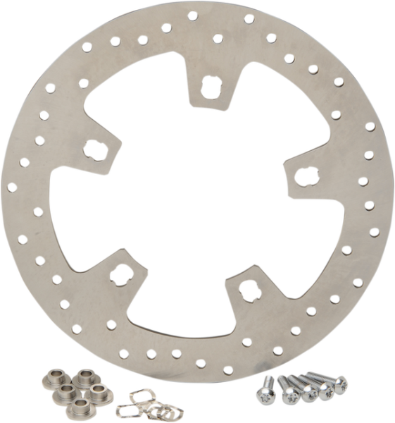 Stainless Steel Drilled Brake Rotor Ground, 1, nordicamoto.ro
