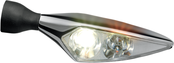 Micro Rhombus Pl Indicator + Position Lights Chrome, 1, nordicamoto.ro
