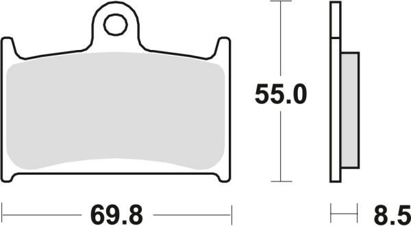 Placute frana fata TRW Organice SUZUKI GSXR 750 '88-'93/GSXR 1100 '89-'92/TRIUMPH DAYTONA 955 '96-'06/SPEED TRIPLE 955 '99-'04/DAYTONA 1200 '95-'97/TROPHY 1200 '94-'03