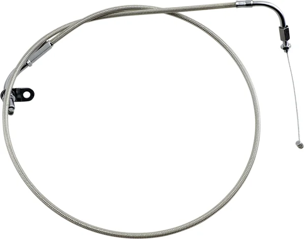 Cablu de accelerație/ralanti din oțel inoxidabil Armor Coat pentru motociclete cruiser, model Silver Standard, 1, nordicamoto.ro