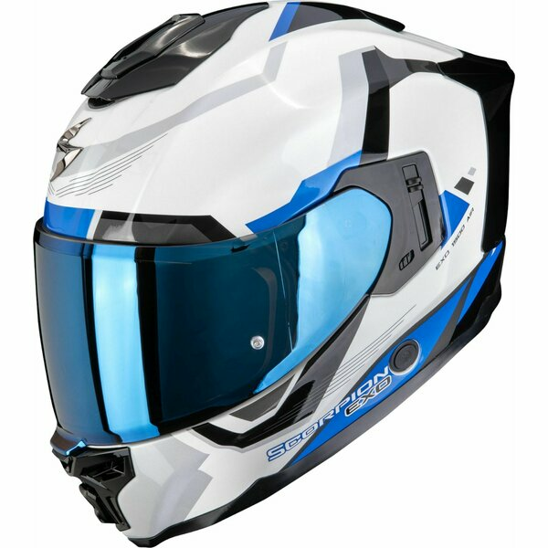 Casca integrala SCORPION EXO-1500 AIR ARENA S Alb/Albastru, 2, nordicamoto.ro