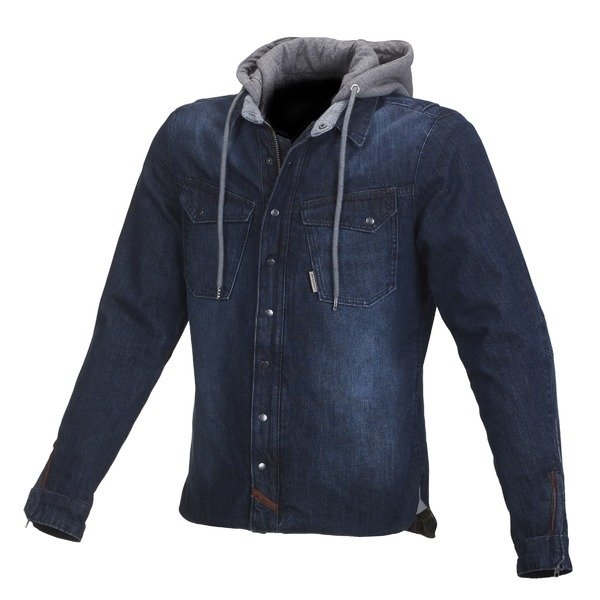 Geaca denim de vara MACNA WESTCOAST S Gri inchis/Negru, 9, nordicamoto.ro