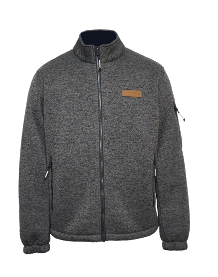 JACHETĂ FLEECE TRICOTATĂ CFMOTO PENTRU BĂRBAȚI GRI ÎNCHIS, 1, nordicamoto.ro