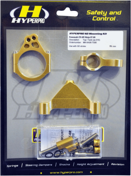 Steering Damper Mounting Kit Gold, 1, nordicamoto.ro