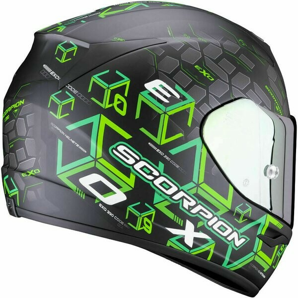 Casca Integrala Scorpion EXO 390 Cube Black/Green-1