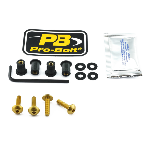 Screen Bolt Aluminium Gold, 1, nordicamoto.ro