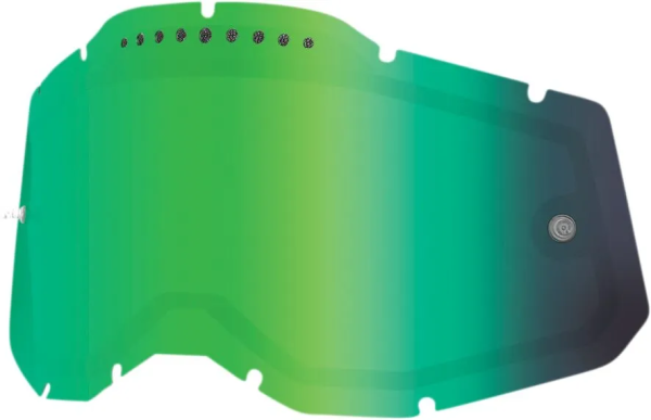 Lentila dubla ochelari 100% Accuri 2/Racecraft 2/Strata 2 Mirror Green, 1, nordicamoto.ro