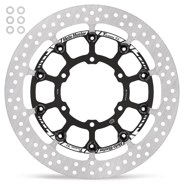 Halo Series Floating Rotor Black, Silver, Stainless Steel-1